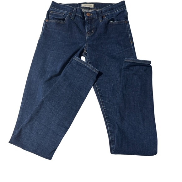 Madewell Skinny Jeans 8” rise Dark Blue Denim Size 26 - Picture 1 of 15